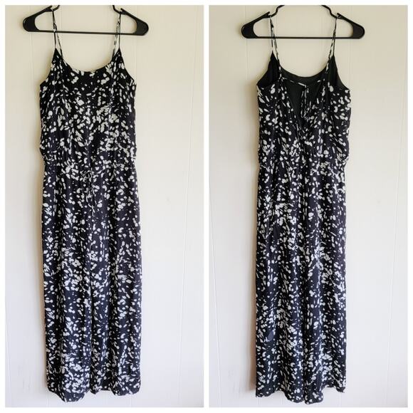 Haute Hippie Black and White Silk Abstract Jumpsuit - Picture 1 of 5
